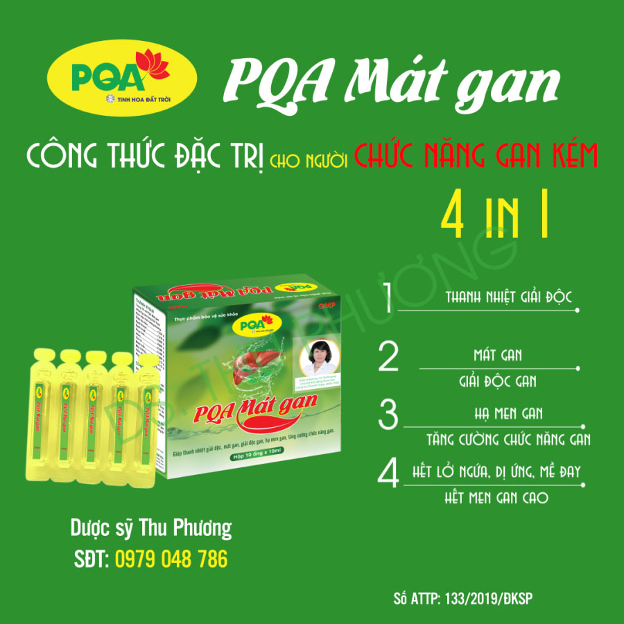 Công dụng của PQA Mát gan