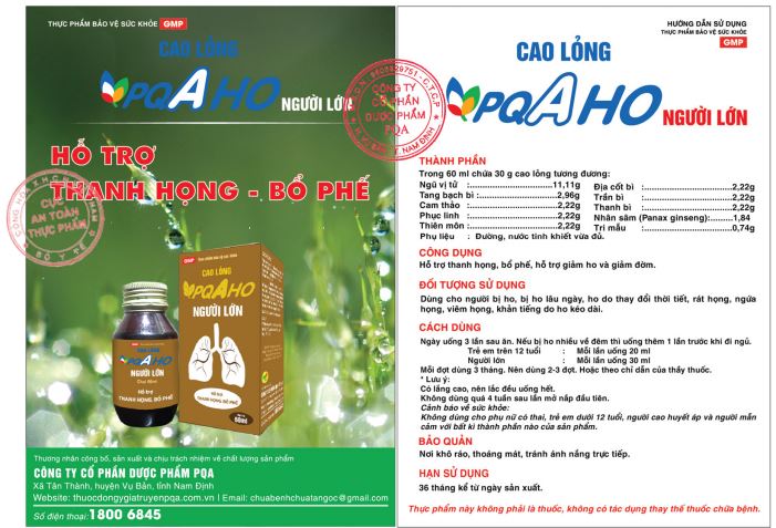 Hướng dẫn pqa ho người lớn