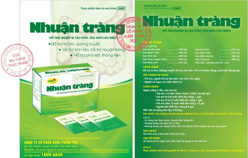 Cốm nhuận tràng pqa - Giải pháp chữa táo bón