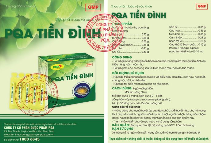 chi tiết sản phẩm Tiền đình pqa