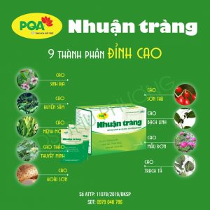Thành phần cốm PQA nhuận tràng