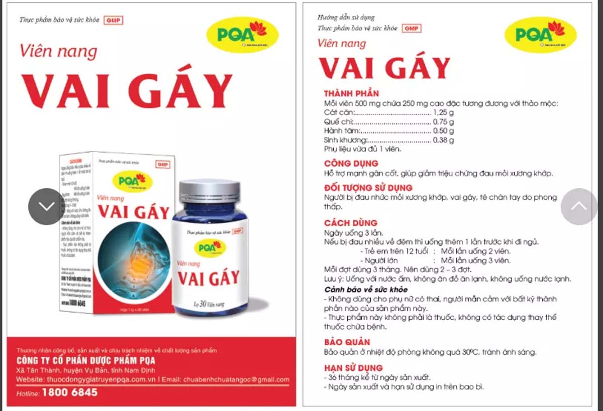Viên nang vai gáy PQA