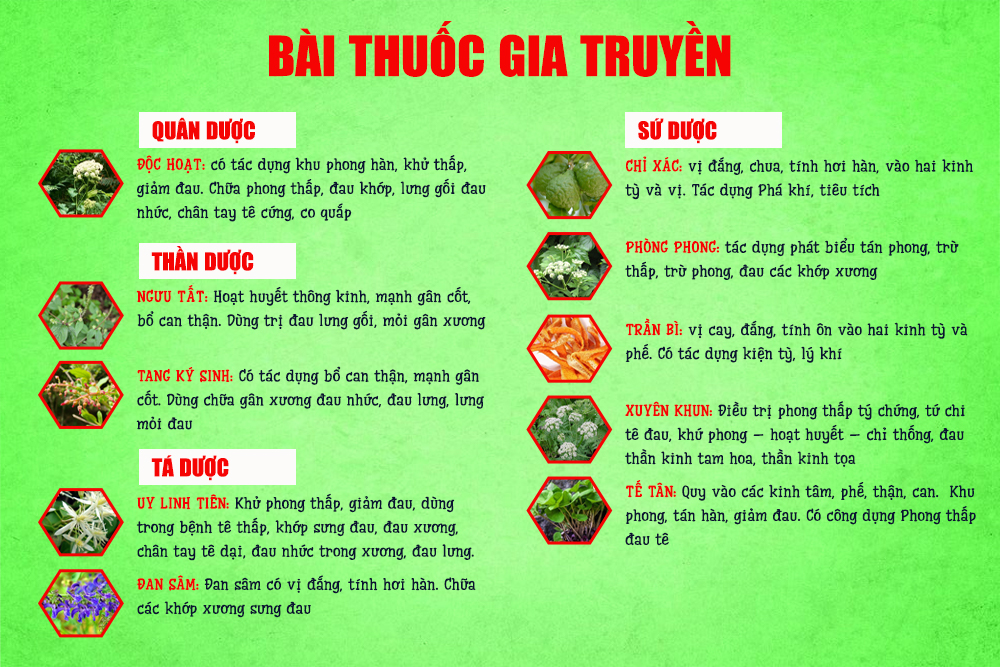 Bài thuốc trị đau thần kinh toạ