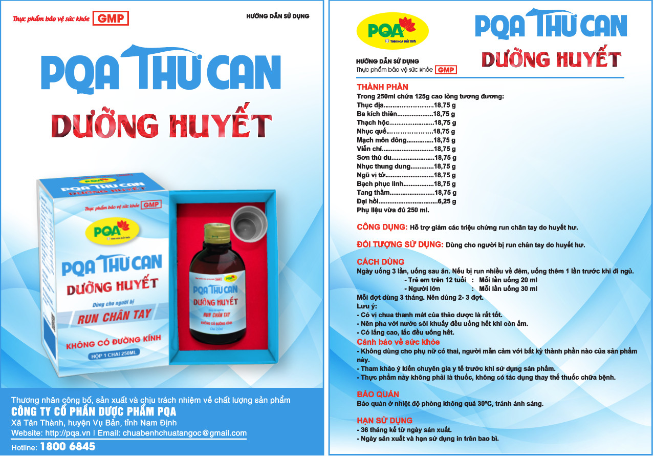 Thư can dưỡng huyết PQA 250ml