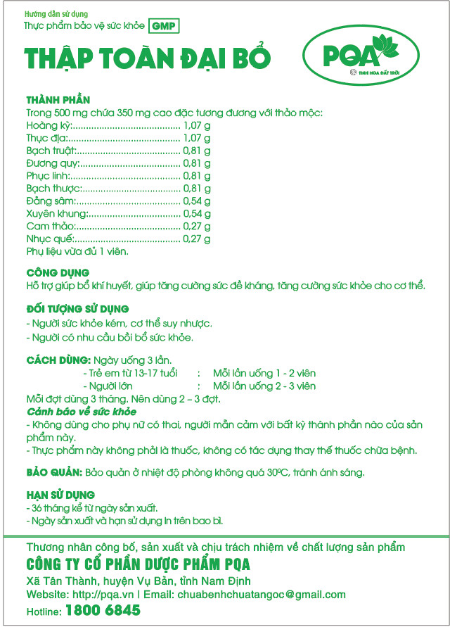 PQA thập toàn đại bổ