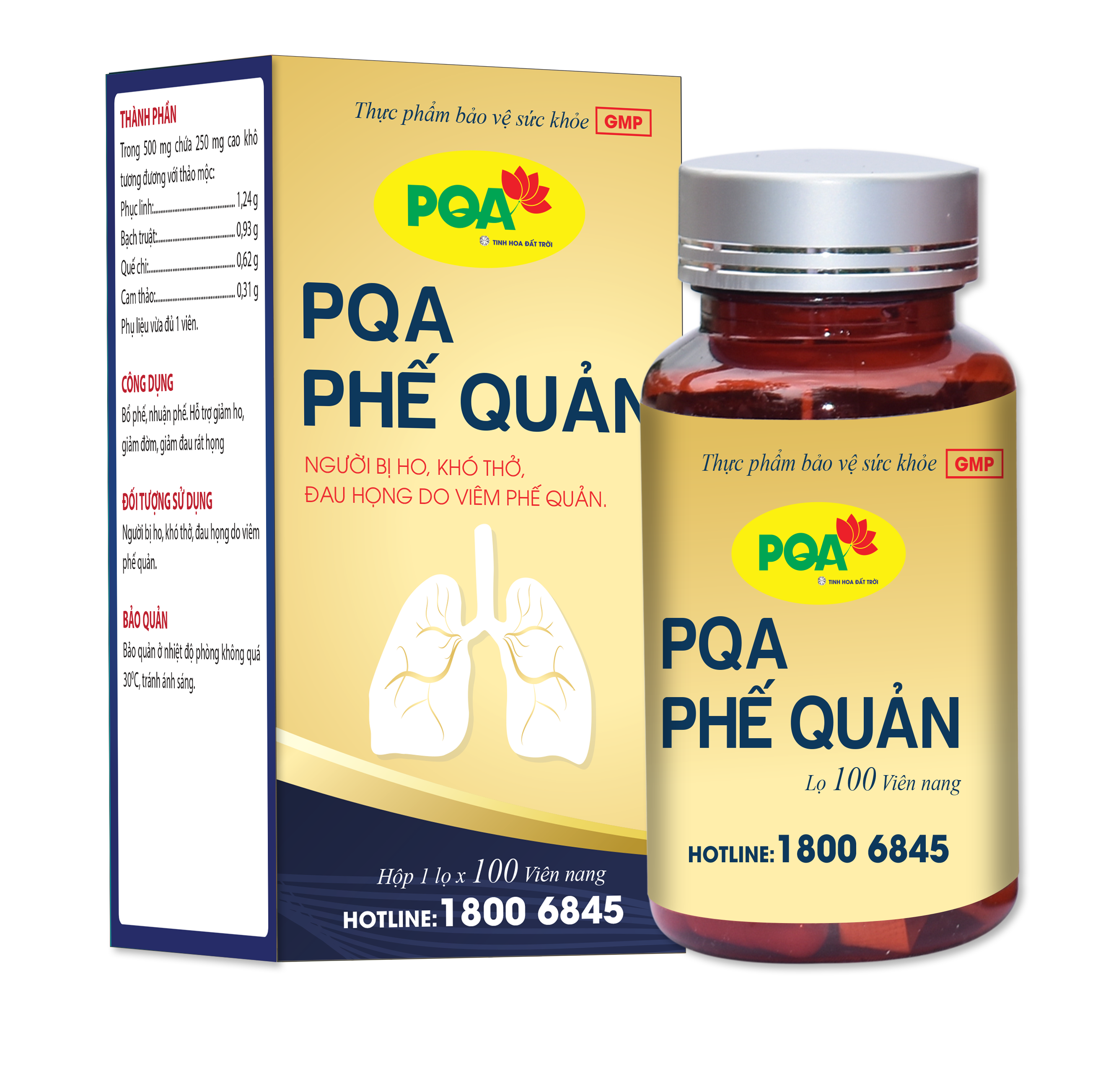 Phe quan 100v PQA Phế quản 100 viên