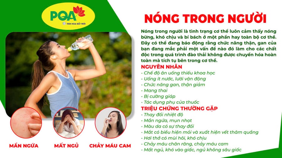 Nguyên nhân và triệu chứng nóng trong người